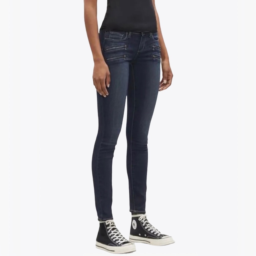 PAIGE Edgemont Moto Skinny Women’s Jeans - Size: 26 - Picture 4 of 17